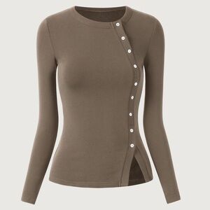 ProWarm Asymmetrical Placket TopRock Thunder - Size Medium